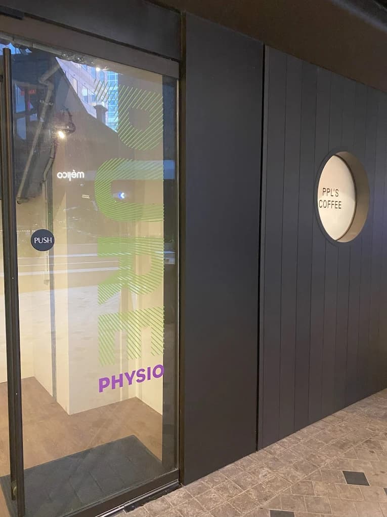 Pure Physio clinic entrance at 80 Collins Street