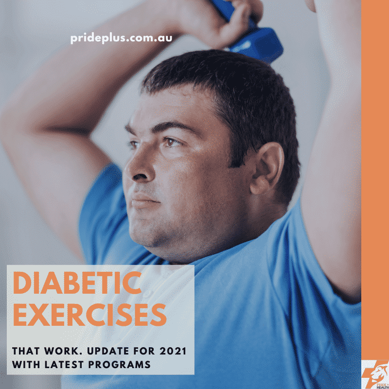 diabetic exercises that work updated for 2021 with man using dumb bell over head