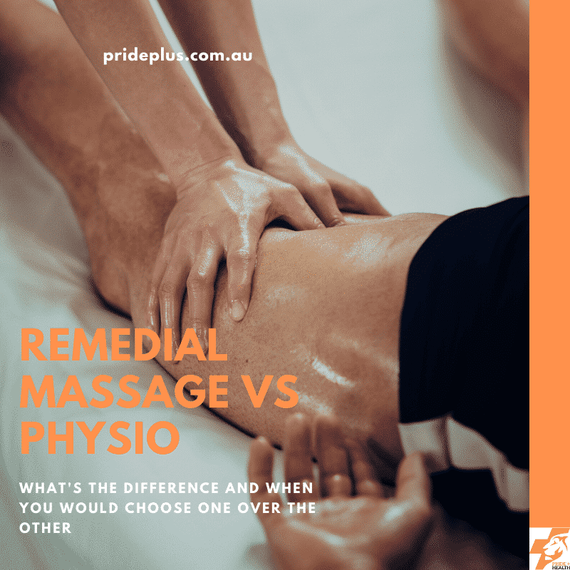 the difference between remedial massage vs phyiostherapy treatment