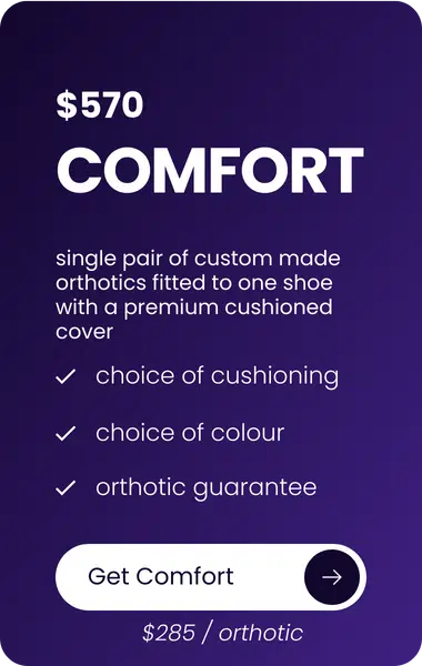 comfort custom foot orthotic price from melbourne podiatris