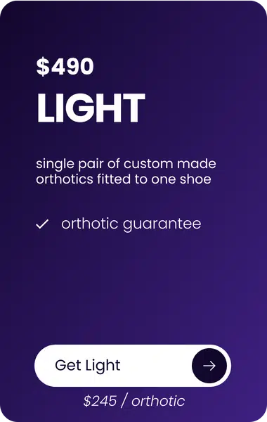 light custom foot orthotic price from melbourne podiatris