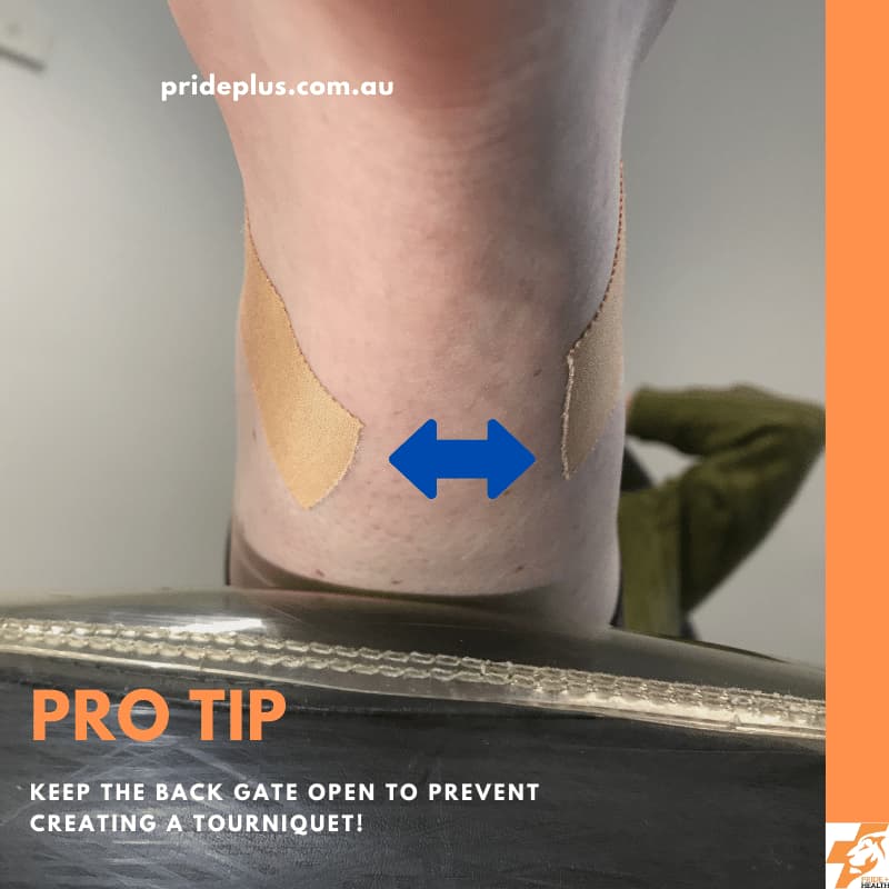how to strap a sprained ankle pro tip to prevent cutting off circulation leave the back of the strapping tape open