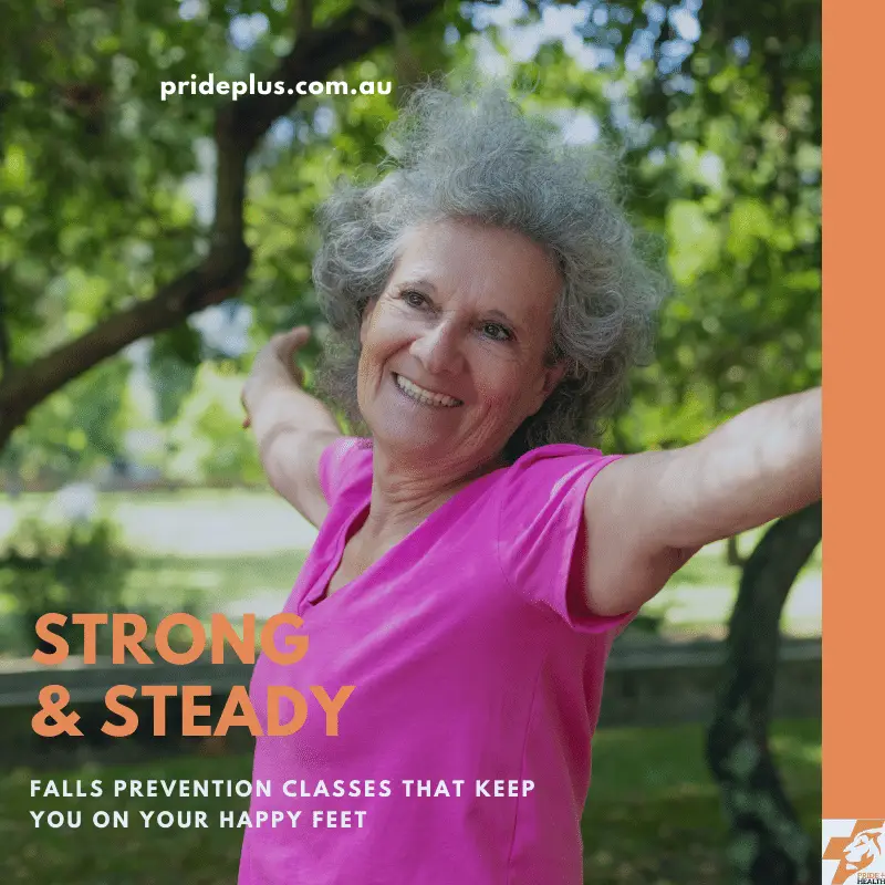 falls prevention exercise classes in pascoe vale called strong and steady with a happy lady