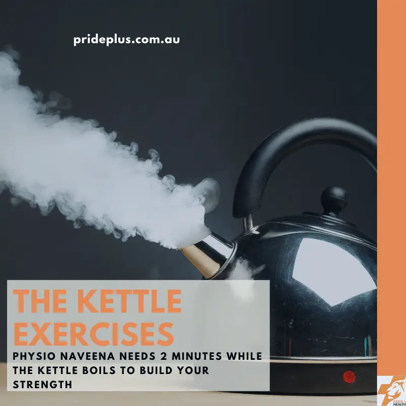 physiotherapist build strength while the kettle boils with the kettle exercises