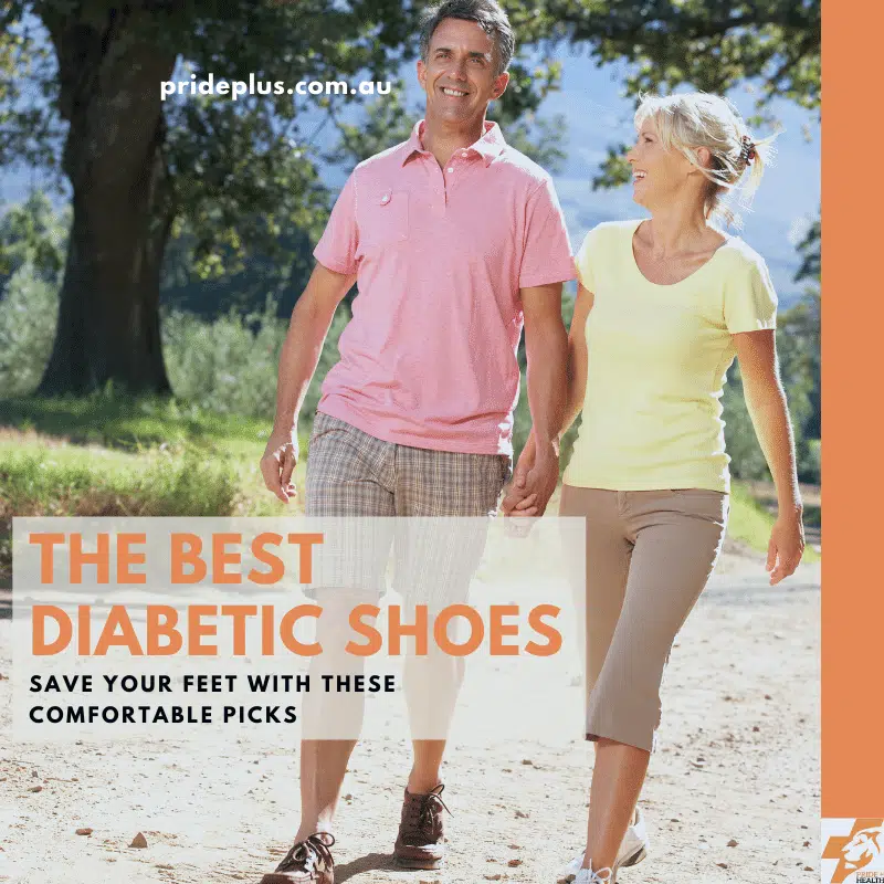 couple with diabetes walking with the best diabetic shoes on