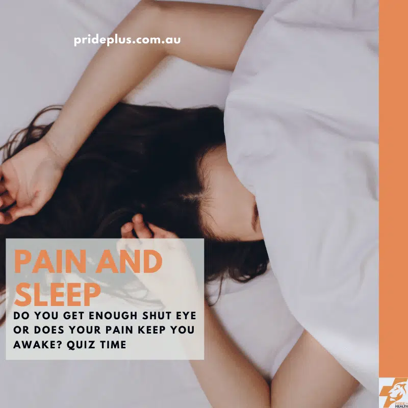 pain and sleep questionnaire with lady restless in bed