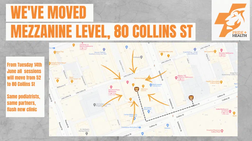 new collins street address for melbourne CBD podiatrist