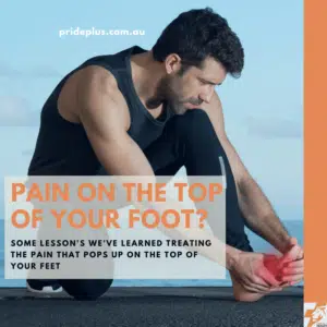 pain on top of the foot as a runner massages his sore foot
