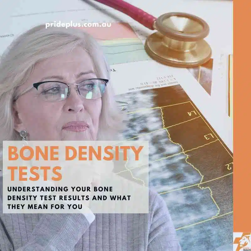 understanding bone density test results woman thinking and looking at dexa scan results